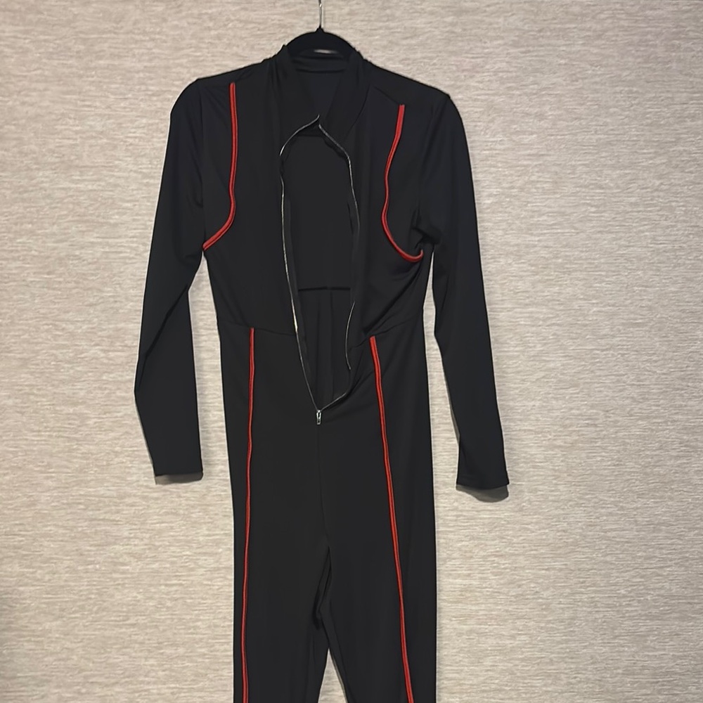 Black and Red Suit